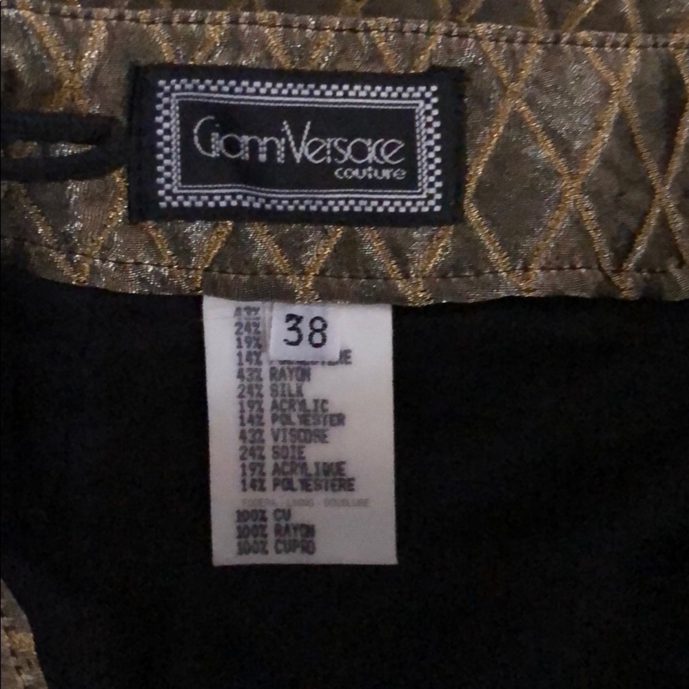 Versace Gianni Couture Metallic Quilted Skirt 0493 - Picture 8 of 8